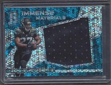 LEONARD FOURNETTE 2017 SPECTRA IMMENSE NEON BLUE JUMBO ROOKIE JERSEY RC #D 41/99