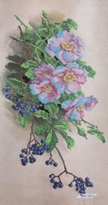 Flowers Bead Embroidery Scheme on Canvas DIY Stamped Printed Pattern tk-022