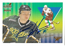 2000-01 Pacific Aurora Brenden Morrow Authentic Autographs #46 Dallas Stars