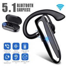Mpow Trucker Wireless Headset Bluetooth 5.1 Earpiece Dual Mic Earbud Earphone