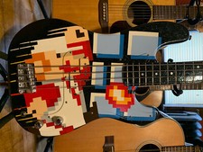 Super Mario Bros Squier By Fender Precision P basso chitarra vintage dipinto negli USA