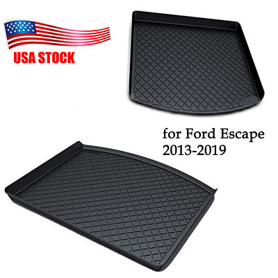 fit for Ford Escape 2013-2019 Car All Weather Black Floor Mats Trunk Cargo Liner