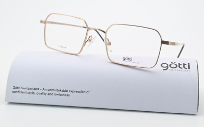 GÖTTI SWITZERLAND Brille Gatsby GLB Titan Matt Gold Viereck Abgerundet Leicht M