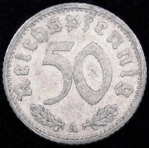 Germany 50 Reichspfennig 1939 to 1944 (Choose the Mint) (GLIC-002F) - Picture 2 of 2