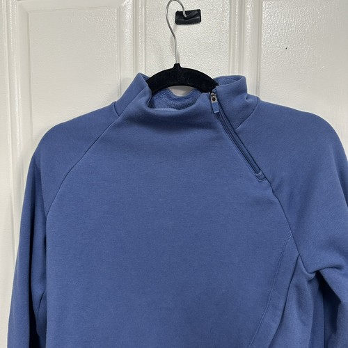 Athleta Girl Crazy Cozy Wrap Sweatshirt XL 14 Blue Long Sleeve - Picture 8 of 14