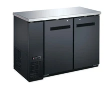 Omcan USA 59057 48" Two Section Back Bar Cooler with Solid Door, 11.2 cu. ft.