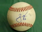 Autographed Baseball game used SAMY NATERA JR. Los Angeles Angels