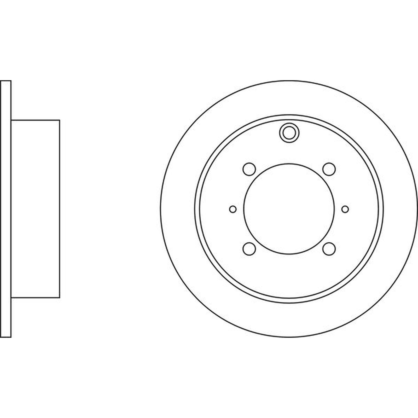 Apec Blue Brake Disc - Rear SDK6325 Fits Mitsubishi - OE Specification