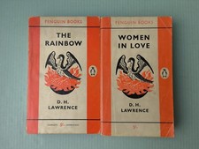 Classic Orange Penguin Books - x2 DH Lawrence 