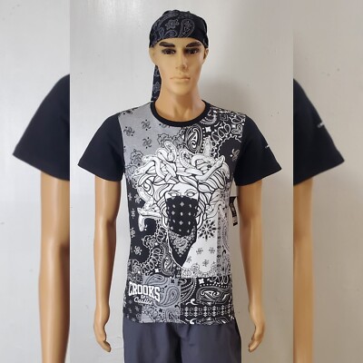 CROOKS & CASTLES CHOP SHOP CROOKS MEDUSA TEE SHORT SLEEVE SIZE XL BLACK
