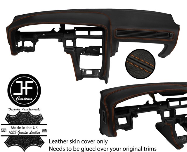 BROWN STITCH DASH DASHBOARD REAL LEATHER COVER FOR TOYOTA SUPRA MK3 86