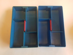 LEGO 791-1 793-1 Storage Box Blue Red lot Universal Building Set Supplemental