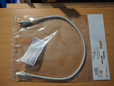Patchkabel Ethernetkabel newlec HSFTPPK0,5, SFTP Cat 6A 0,5m, grau, halogenfrei