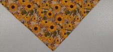 Buster Brown Dog Bandana, Autumn, Sunflowers, M,L