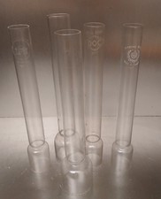 lot de 5 verres de lampes à pétrole cristal recuit