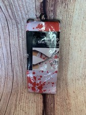 Red and White Splatter Print gloves