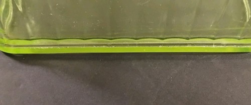 Vintage Green Glass Rectangle Refrigerator Dish No Lid About 8.25" x 4" x 2.5" - 第 5/11 張圖片
