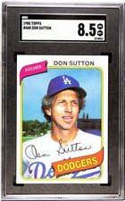 1980 Topps Don Sutton #440 Dodgers SGC 8.5 (NM/MT+) HOF