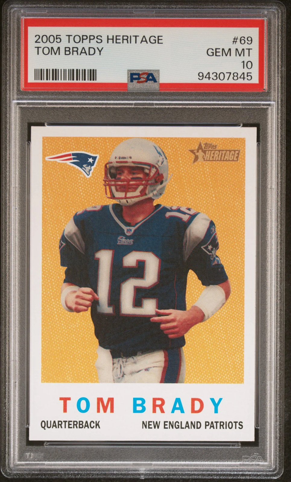 2005 Topps Heritage Tom Brady #69 PSA 10