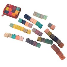 50 Multicolor Stacking Blocks Rubber Cube Bricks Toys Toddler Baby 0-12 Months