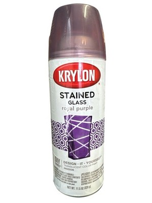 Krylon Stained Glass Royal Purple Indoor Translucent Color Paint 11.5 Oz New