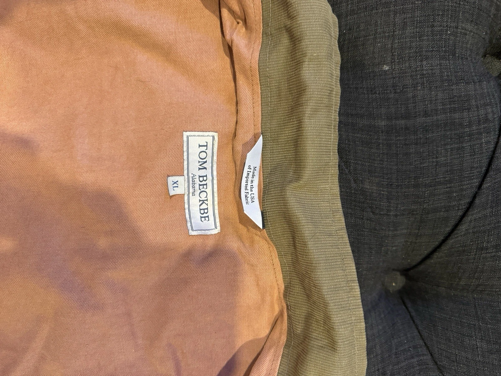 Men’s Tom Beckbe Kinsman Wax Cotton Canvas Vest XL - product detail image 5