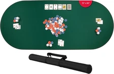 Feltectors Board Game  Mahjong Neoprene Mat Card Table Cover72 x 30 " -Green