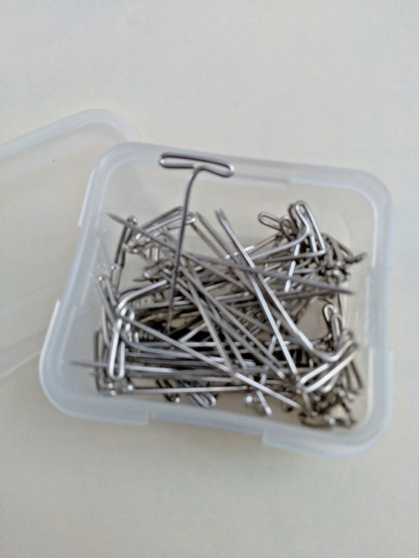 A few Sewing T Pins about2" Stainless Steel Wig  Long Straight Craft