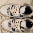 Jordan Air Jordan 4 Retro White Blue Boys Low Top Sneaker US 12C — photo 9