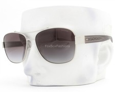 Coach Sunglasses Shiny Silver on Crystal Gray Gradient HC 7161 90018G with Case