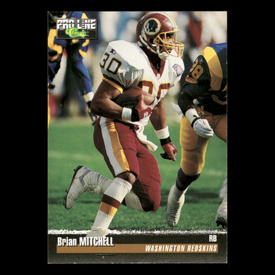Brian Mitchell #349 1995 Pro Line Washington Redskins Football Card NFL