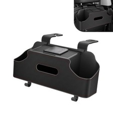 Car Seat Back Organizer, Stylish Storage for Family Travel, Cup Holders, Tiss...