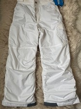 New Girls Columbia Starchaser Peak ll Snow Pants White Size Youth Medium