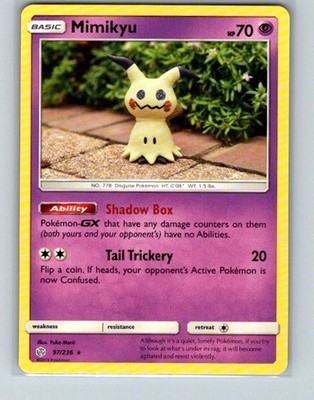 Mimikyu 97/236 Rare Cosmic Eclipse Pokemon Near Mint