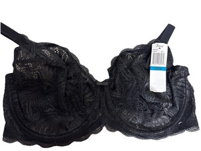 Paramour by Felina Peridot Unlined Lace Bra  38DDD 245033  Black