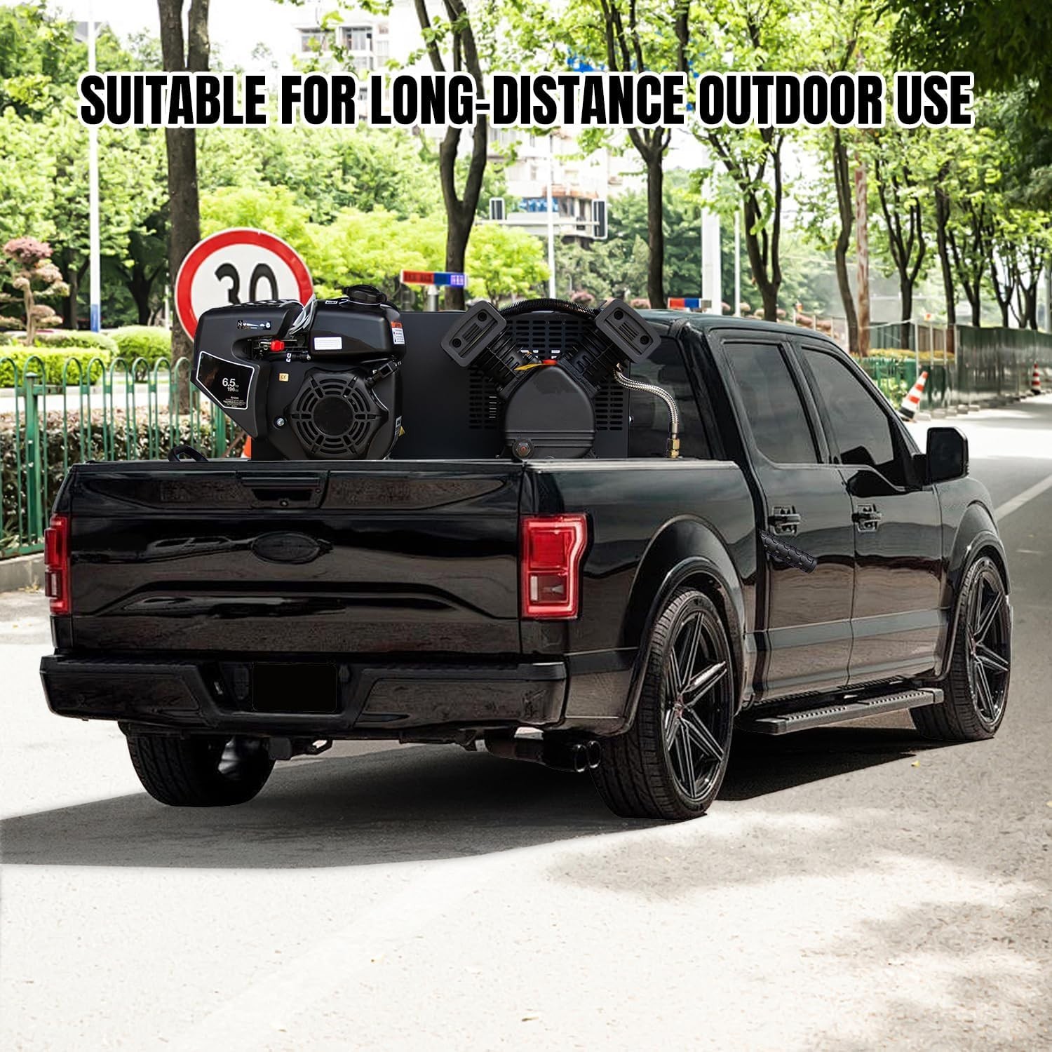 6.5HP Gas Powered Air Compressor 12CFM Portable Gasoline Driven Piston Pump