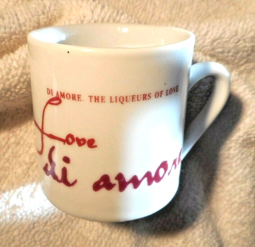 Di Amore Amaretto Shot Glass Cup Liqueurs of love Espresso Cup White Ceramic 2" 