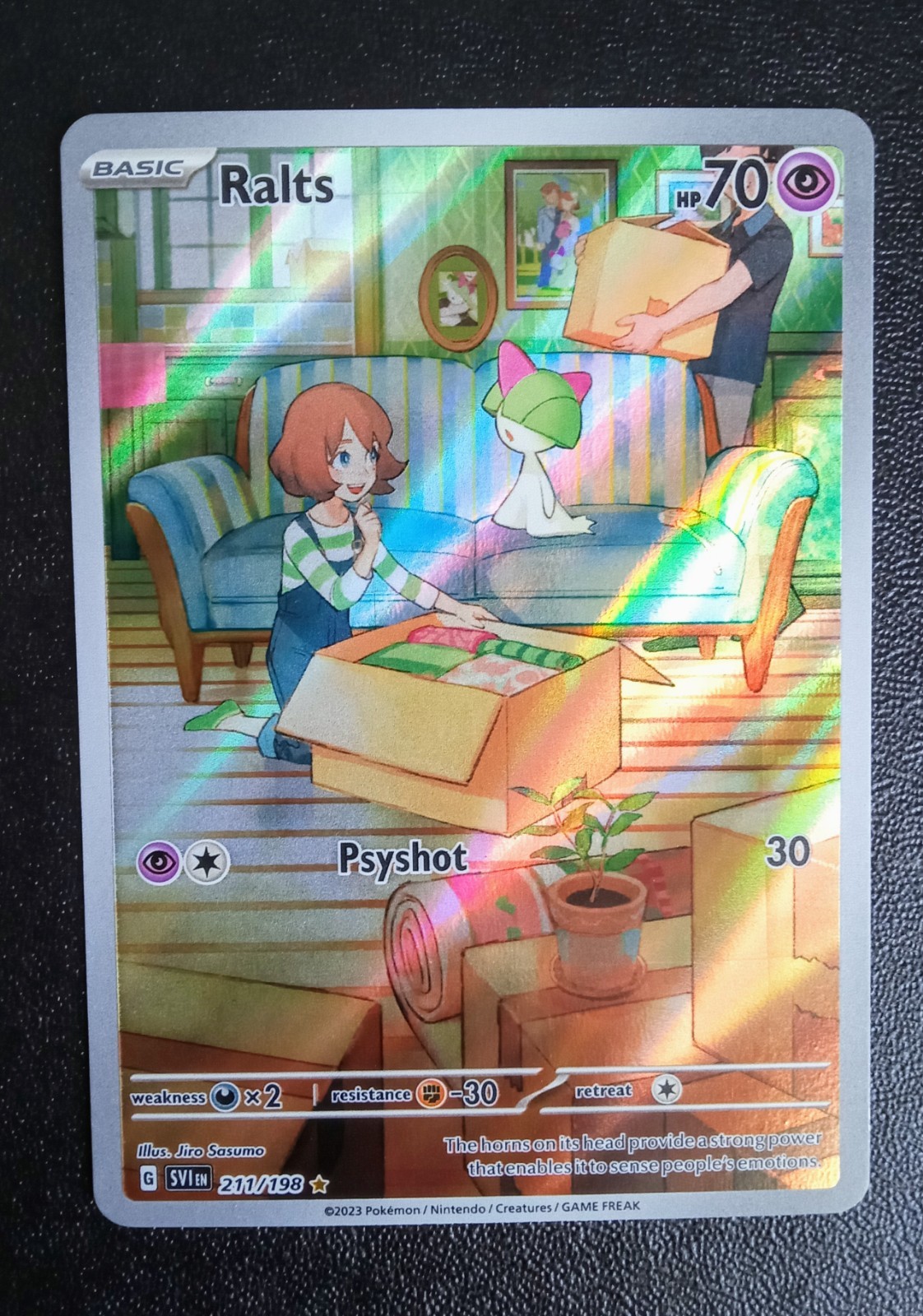 Pokemon TCG Ralts 211/198 Illustration Rare Scarlet & Violet Set 121 NM
