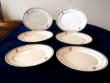 JOHNSON BROTHERS "SUMMERFIELDS"   SIX  STEAK PLATES     12"  x  9.5"