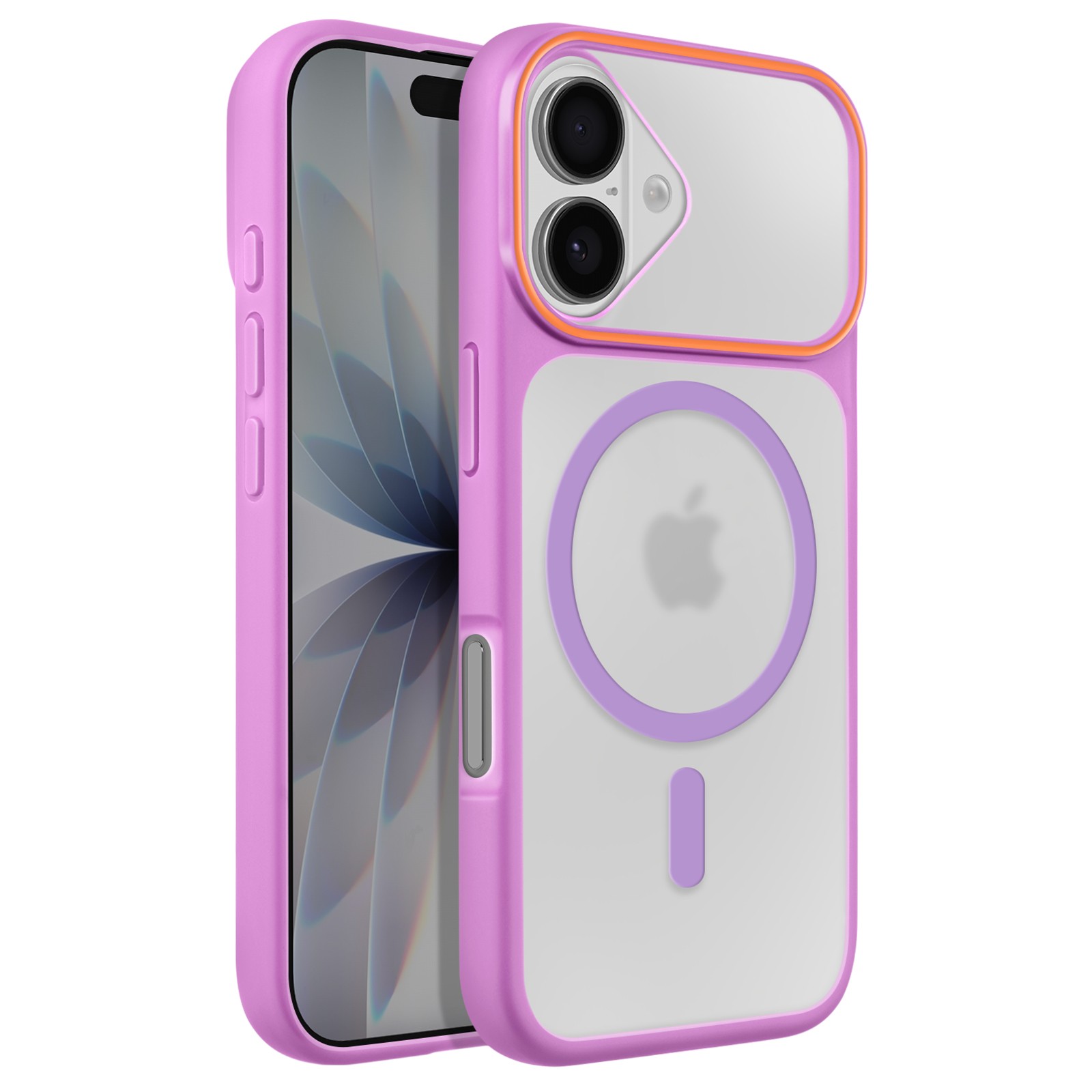 Coque rigide iPhone 17 antichoc Avizar avec dos transparent violet - 2