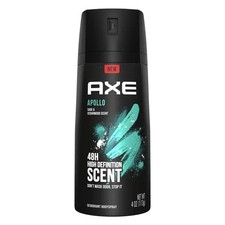 Axe Spray Apollo Men Deodorant Body Spray Fresh 150ml 5 oz x 6 Pack