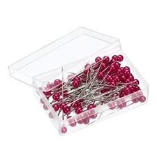 4 Set Pearlized Sewing Pins Ball Head Needle Straight Quilting Pin Red
