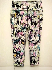 RBX Active Women's Capri Bright Floral Leggings Size Medium