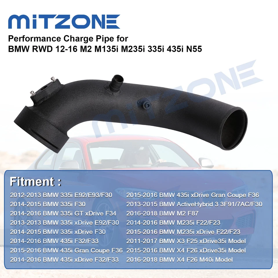 Tubo de carga Mitzone Performance para BMW RWD 12-16 M2 M135i M235i 335i 435i N55 Foto 3 de 4
