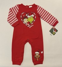 The Grinch Baby Romper 12 Months Christmas Jumpsuit Cute New
