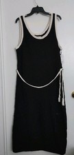 Nine West Crochet Maxi Dress Womens XXL 2X Black White 