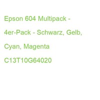Epson 604 Multipack - 4Er-Pack - Schwarz, Gelb, Cyan, Magenta C13T10G64020