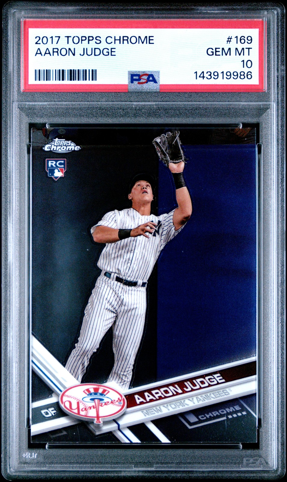 2017 Topps Chrome #169 Aaron Judge PSA 10 Rookie RC