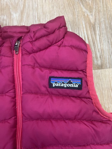 Patagonia Vest Kids Small Pink Down Puffer Lightweight Outdoor Winter Jacket - Picture 2 of 6