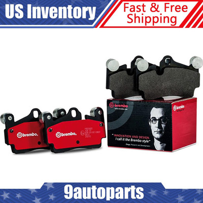 Rear Premium Ceramic Slotted Brake Pad Set Brembo For Honda Odyssey 2005-2010